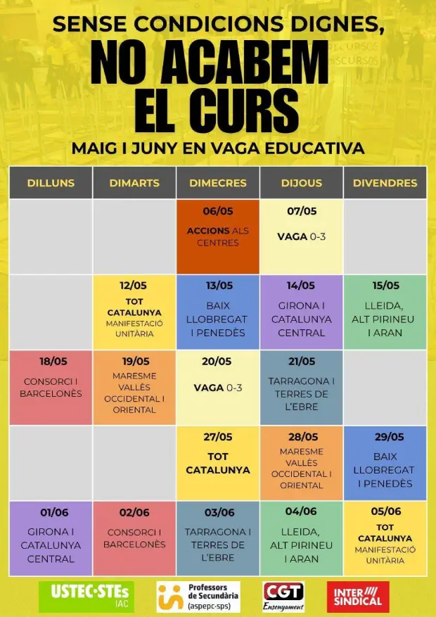 huelga educativa catalunya